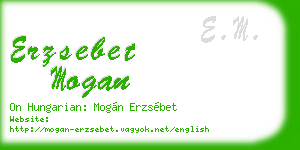 erzsebet mogan business card