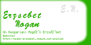 erzsebet mogan business card